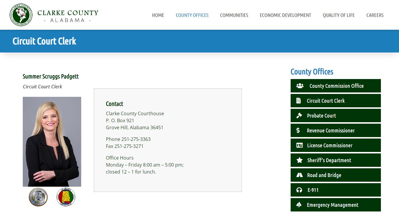 Circuit Court Clerk - Clarke County, Alabama